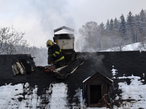 Požár rodinného domu na Fojtce
