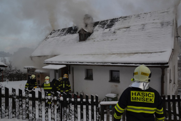 Požár rodinného domu na Fojtce