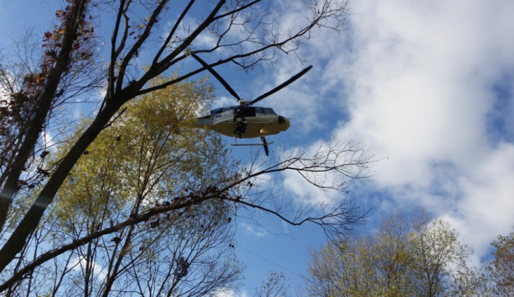 Cvičení vrtulníků na Liberecku