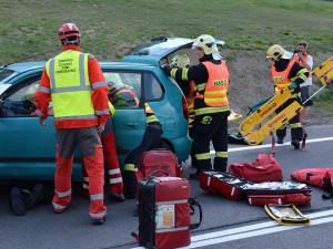 Hromadná nehoda na nové silnici do Jablonce - cvičení IZS