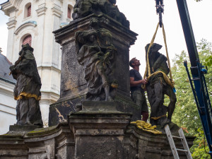 Restaurování barokního sloupu Liberec