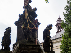 Restaurování barokního sloupu Liberec