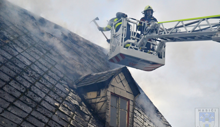 Požár rodinného domu v Chrastavě