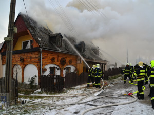 Požár rodinného domu v Chrastavě