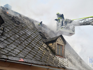 Požár rodinného domu v Chrastavě