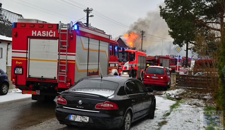 Požár rodinného domu v Chrastavě