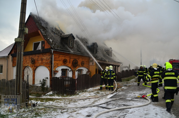 Požár rodinného domu v Chrastavě