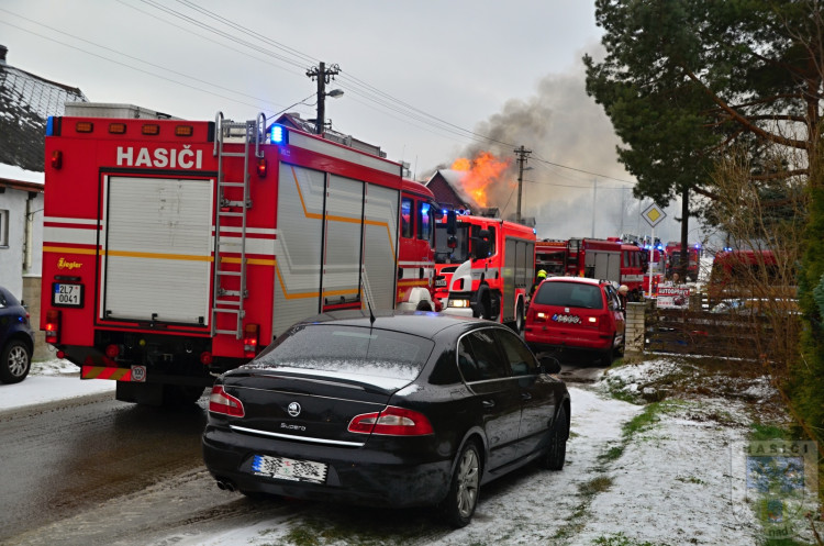 Požár rodinného domu v Chrastavě