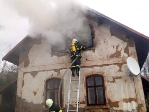 Požár domu v Držkově