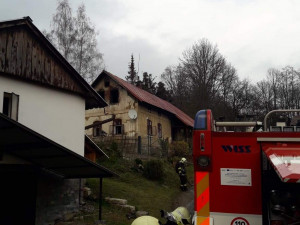 Požár domu v Držkově