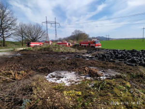 Požár pneumatik ve Stráži pod Ralskem