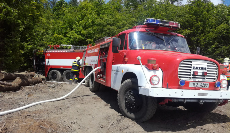 Požár u Malé Skály