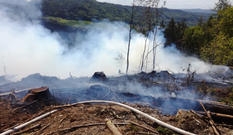 Požár u Malé Skály