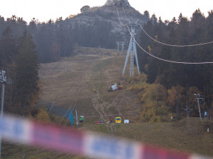 Pád lanovky na Ještědu