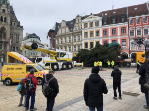 Vánoční strom už je na náměstí