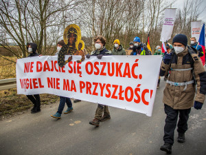 Demonstrace u polského dolu Turów