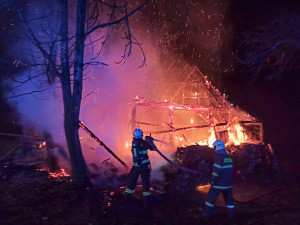 Požár stodoly ve Zdislavě