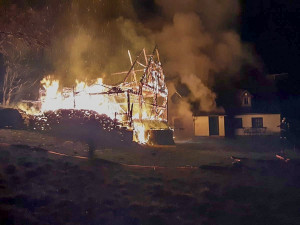 Požár stodoly ve Zdislavě