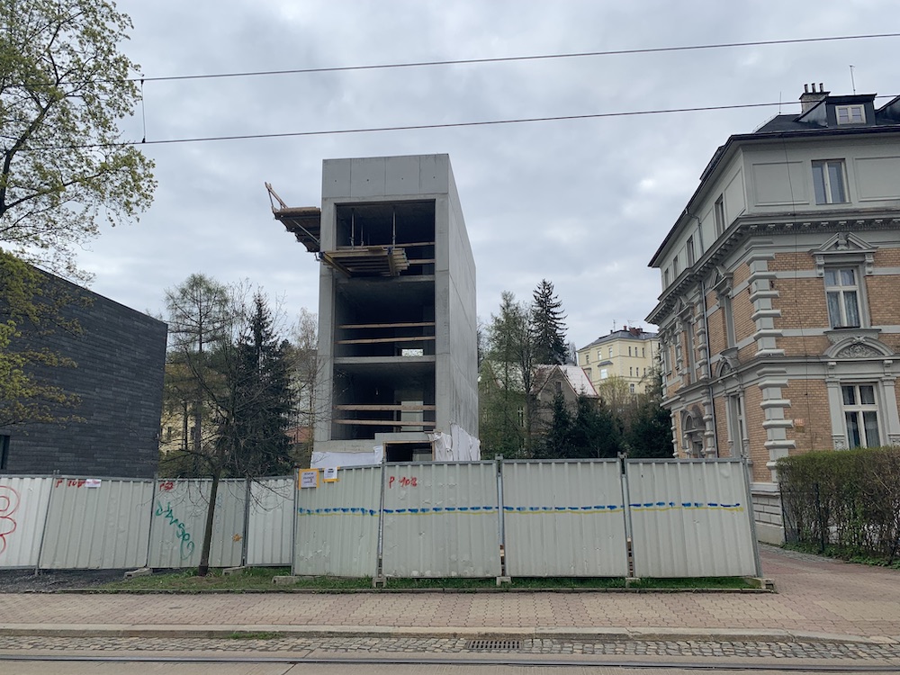 Stavba penzionu na Masarykově třídě