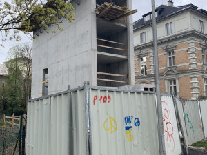 Stavba penzionu na Masarykově třídě