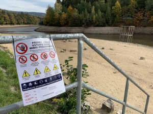 Přehrada je téměř vypuštěná