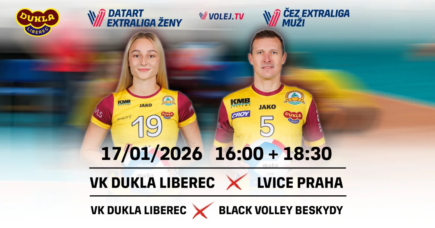 Dvojutkání volejbal Dukla Liberec  