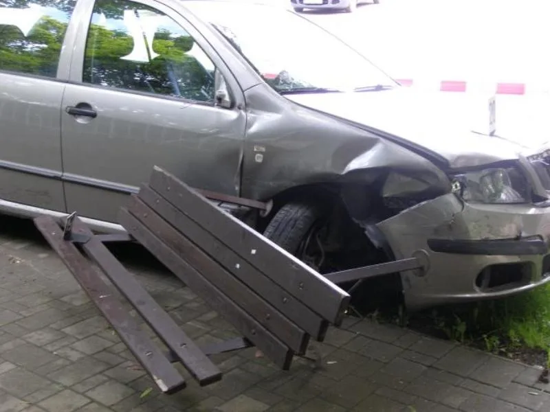 Škoda Fabia krátce po nehodě. Foto: Policie ČR