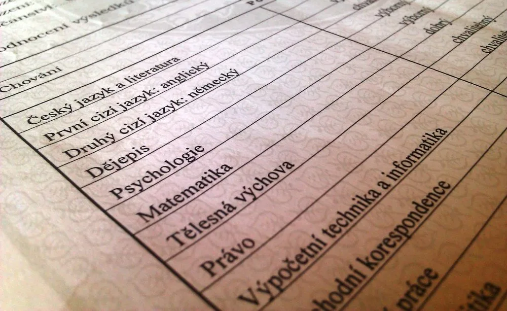 Vysvědčení.
