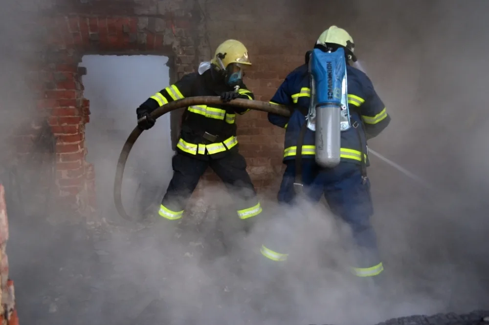 Požár ve Starém Dubu. Foto: HZSLK