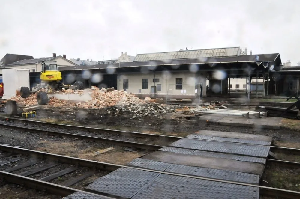 Přestavba pátého nástupiště v Liberci. Foto: Jiří Langer