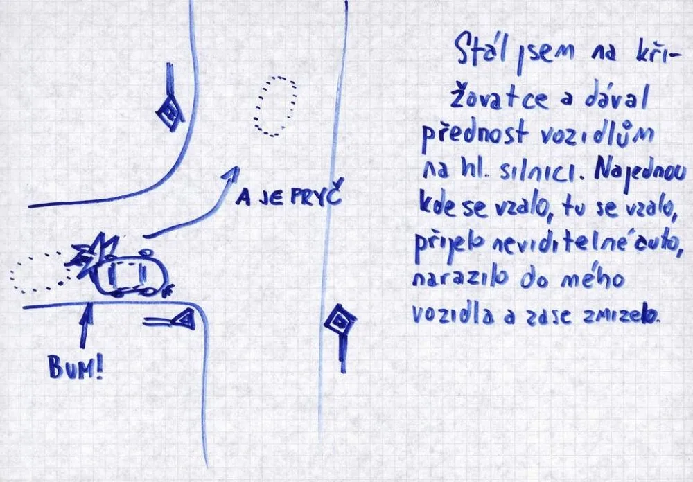 Popis události jedním klientem