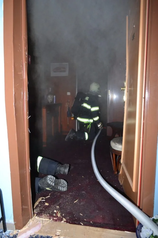 Požár v ulici Boženy Němcové. Foto: HZSLK