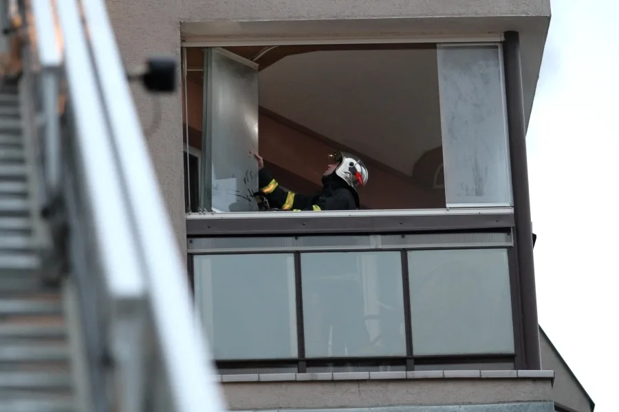 Požár v ulici Boženy Němcové. Foto: HZSLK