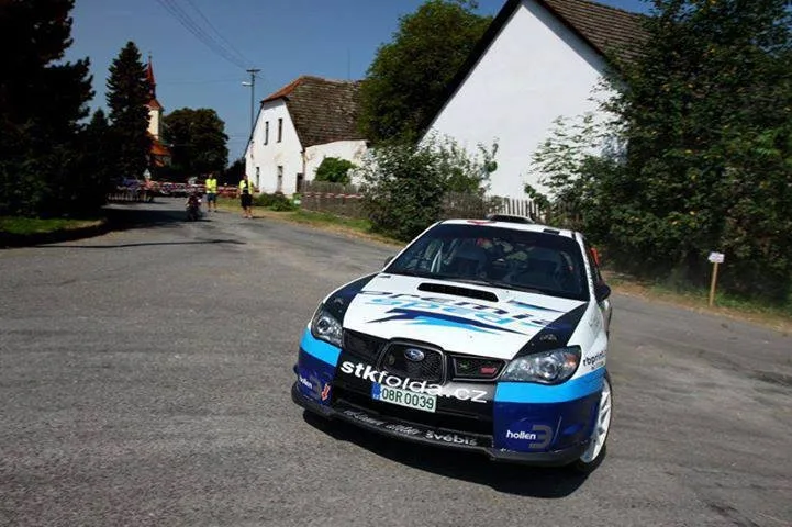 Posádka Zimmermann - Zalabák na trati Rally Vsetín. Foto: Facebook