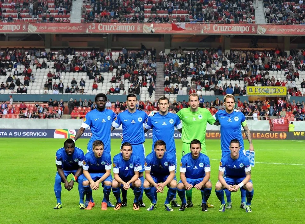 Slovan v Seville. Foto: Jaroslav Appeltauer
