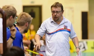 Zdeněk Skružný během svého působení u reprezentace. Foto: florbal.cz