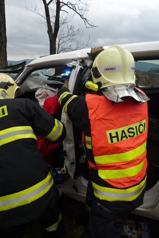 Řidič Citroenu utrpěl těžká poranění. Foto: HZSLK