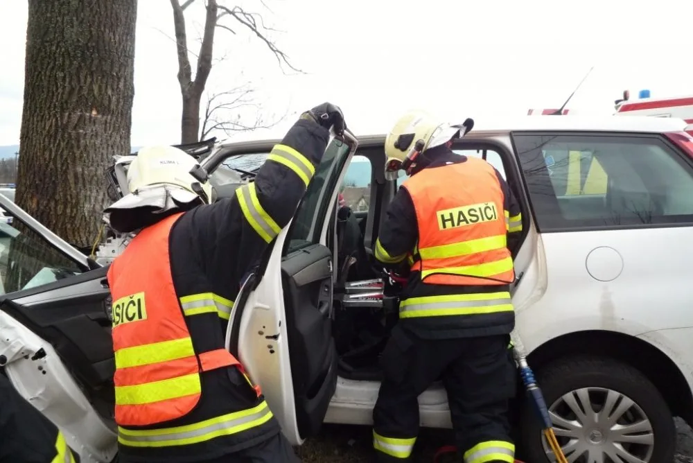 Řidič Citroenu utrpěl těžká poranění. Foto: HZSLK
