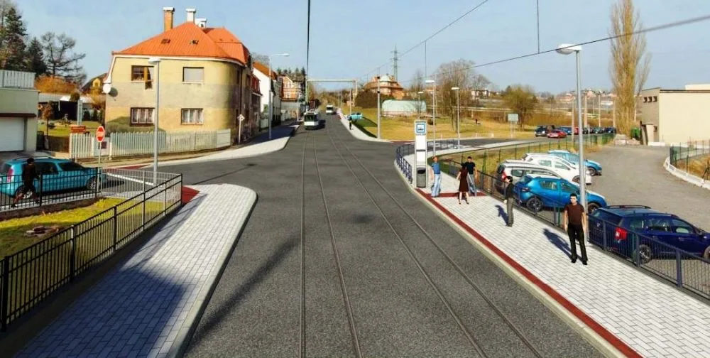 Vizualizace zastávky Pivovar po rekonstrukci