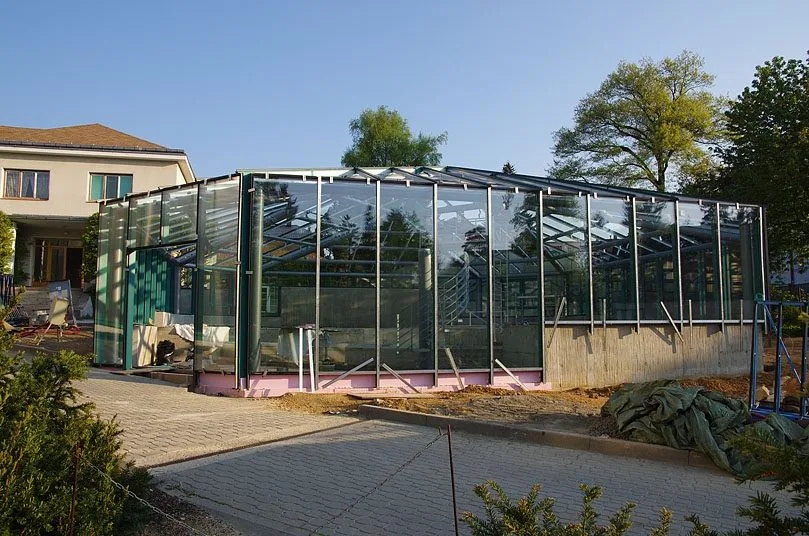 Nový pavilon botanické zahrady začíná nabírat na obrysech. Foto: Botanická zahrada Liberec