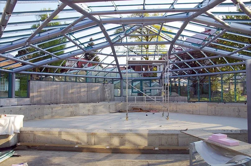 Nový pavilon botanické zahrady začíná nabírat na obrysech. Foto: Botanická zahrada Liberec