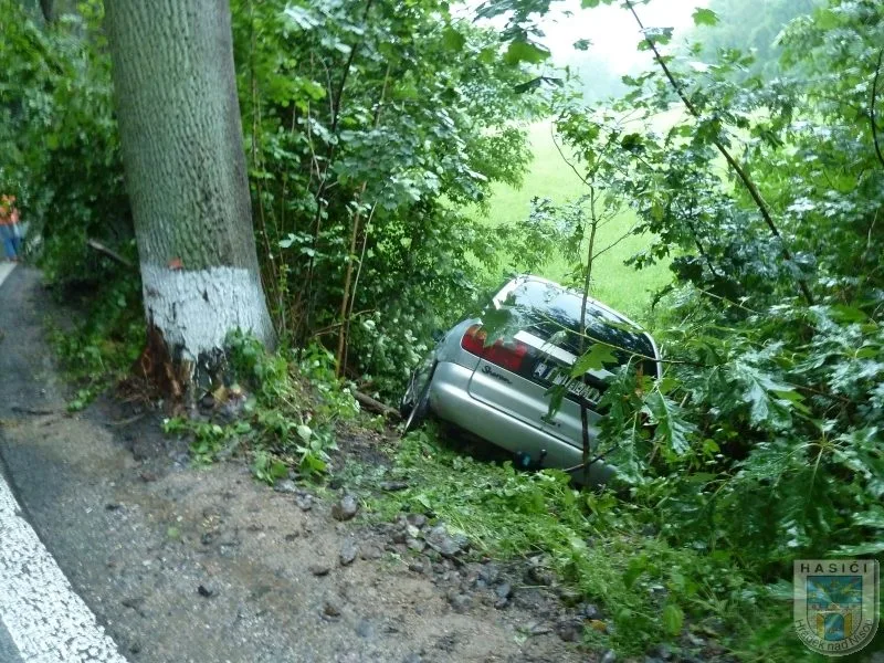 Další nehoda na Grabštejnu. Foto: Hasiči Hrádek nad Nisou