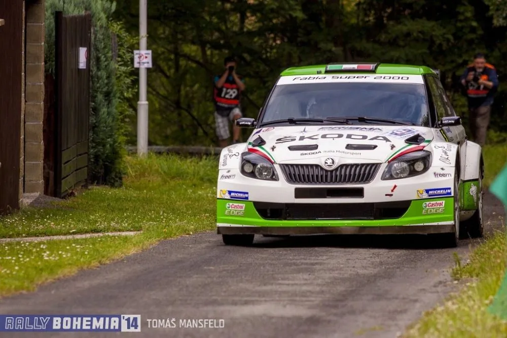 Umberto Scandola na trati Rally Bohemia 2014. Foto: Tomáš Mansfeld