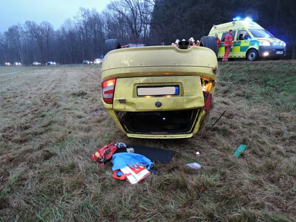 Nehoda v Dětřichově. Foto: HZSLK