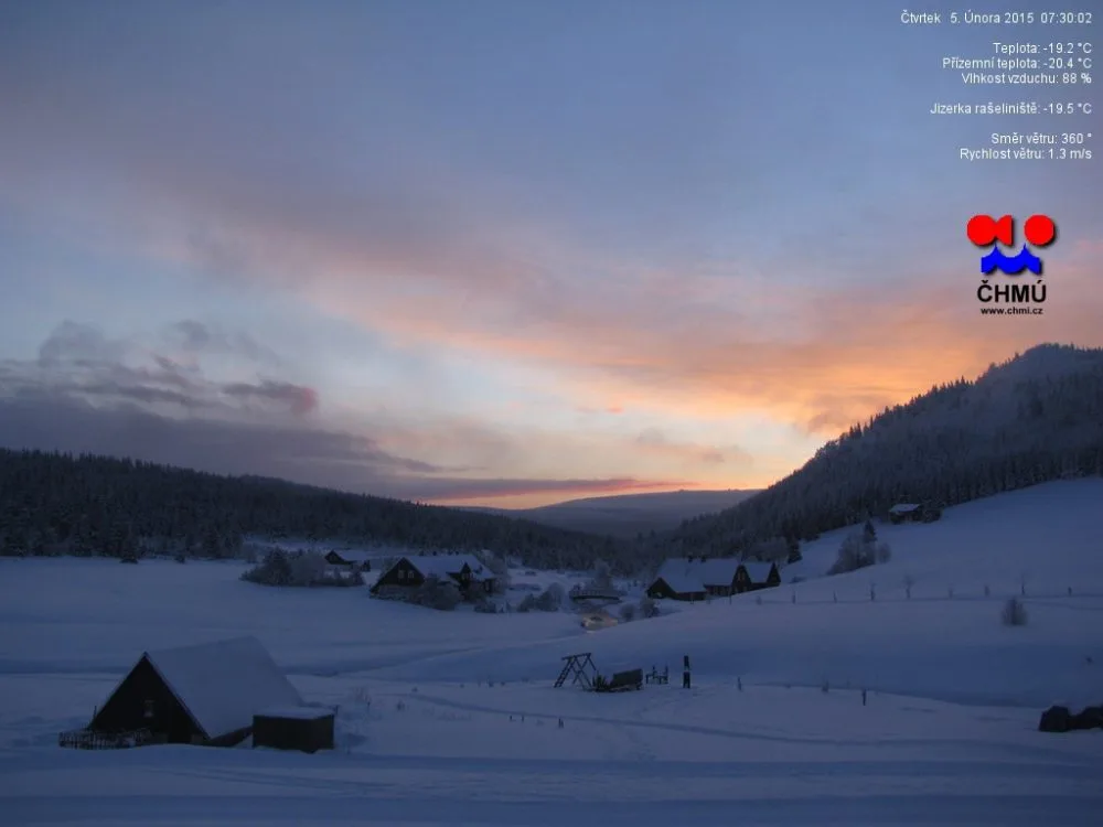 Na Jizerce ráno naměřili 21 pod nulou. Foto: CHMU