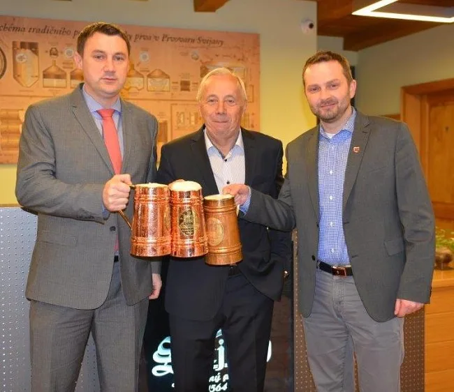 Hejtman Martin Půta (vlevo), primátor města Tbilisi David Narmania (uprostřed) a primátor města Liberec Tibor Batthyány. Foto: MML
