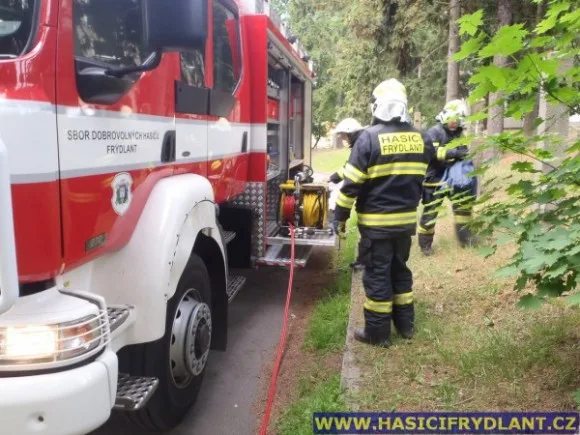 Dívenku zaseklou mezi větvemi museli vyprostit hasiči. Foto: Hasiči Frýdlant