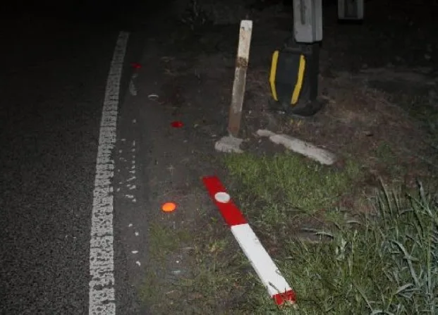 Závoru v Horní Polici přerazil kamion. Foto: Policie ČR