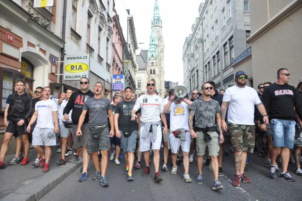 Chorvatští fanoušci mají za sebou pochod Libercem