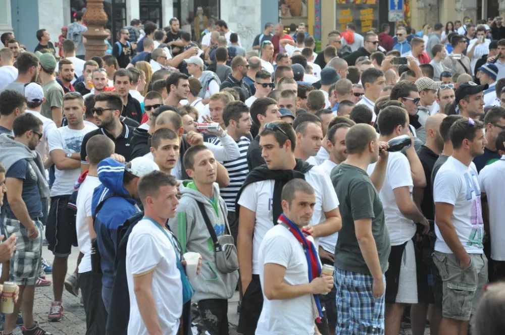 Chorvatští fanoušci mají za sebou pochod Libercem